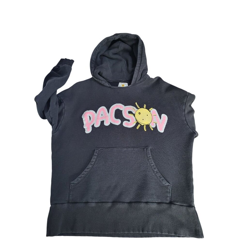 PACSUN Mens Small Always Shady Hoodie Pullover Sweatshirt Black Retro y2k style - Picture 3 of 7
